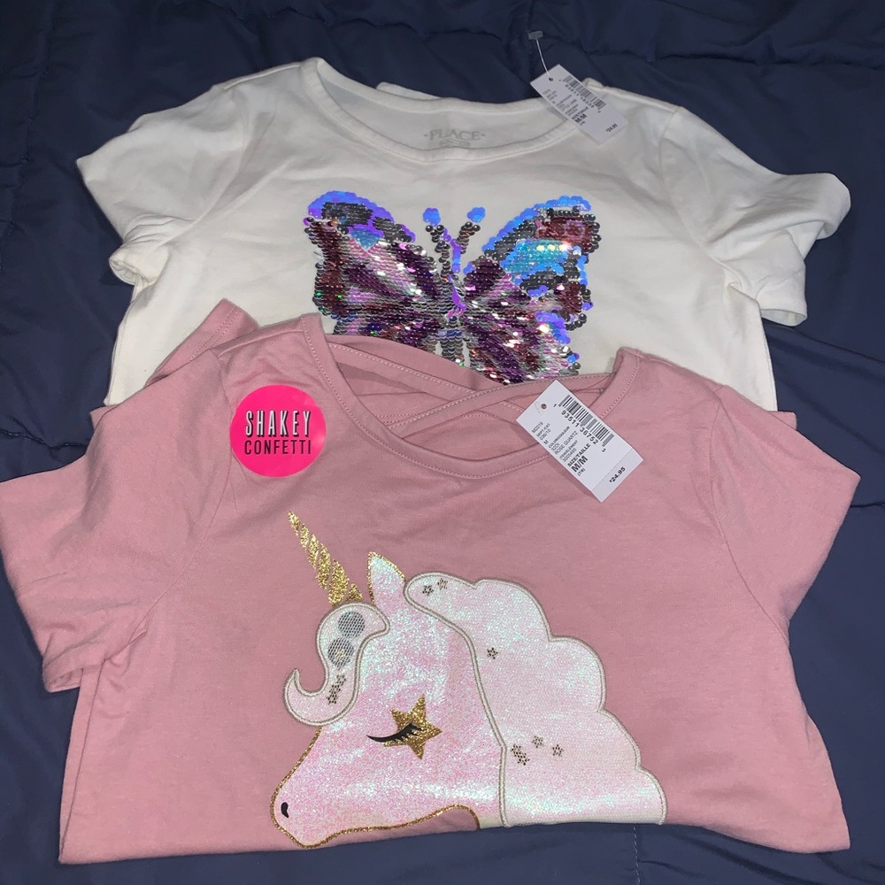2 girls long sleeve shirts NWT